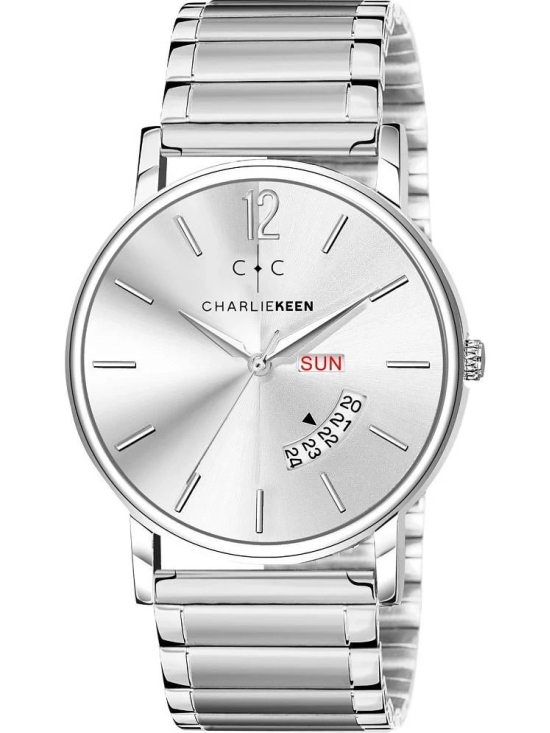 CHARLIEKEEN Silver Stainless Steel Analog Mens Watch