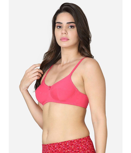 VStar - Pink Cotton Blend Non Padded Women's Everyday Bra ( Pack of 1 ) - None