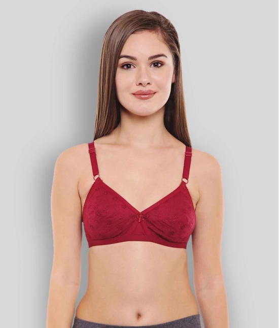 Bodycare Cotton T-Shirt Bra - Maroon - 30B