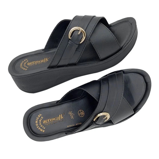 Aerowalk Black Womens Flats - None