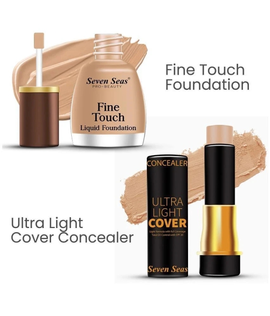 Seven Seas Fine Touch Liquid FOundation WIth Ultra Light Cover Concealer With SPF 20(Skin)