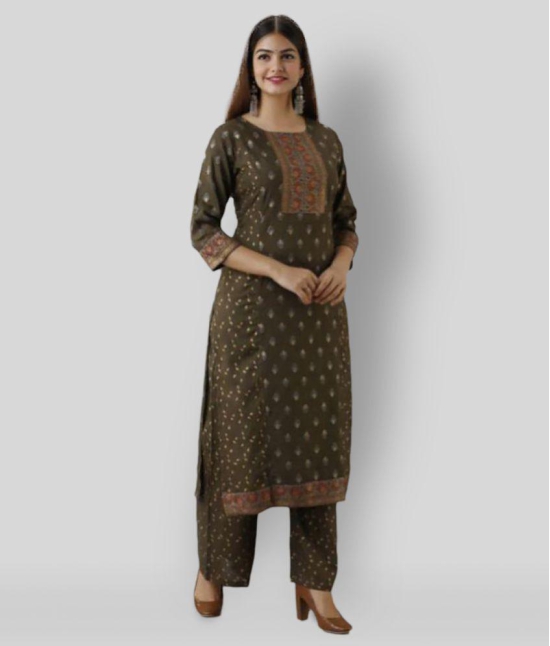 MAUKA - Green Straight Rayon Womens Stitched Salwar Suit ( Pack of 1 ) - 4XL