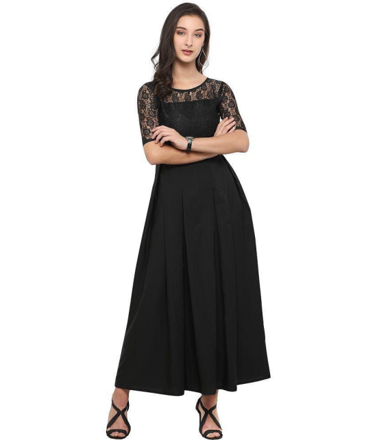 Sheetal associates - Black Crepe Women's Gown ( Pack of 1 ) - None