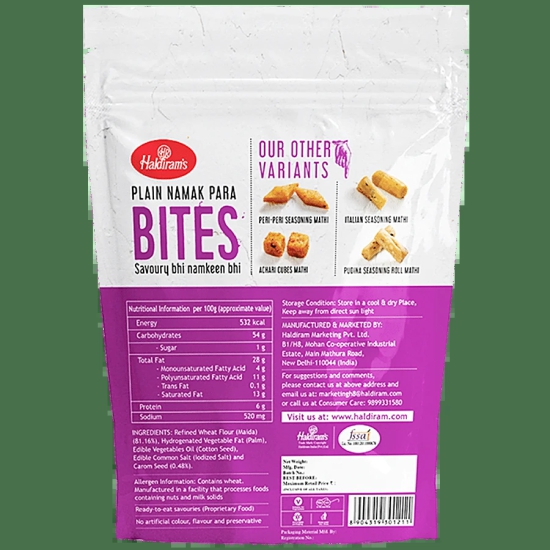 Haldiram Plain Namak Para Bites, 250 G