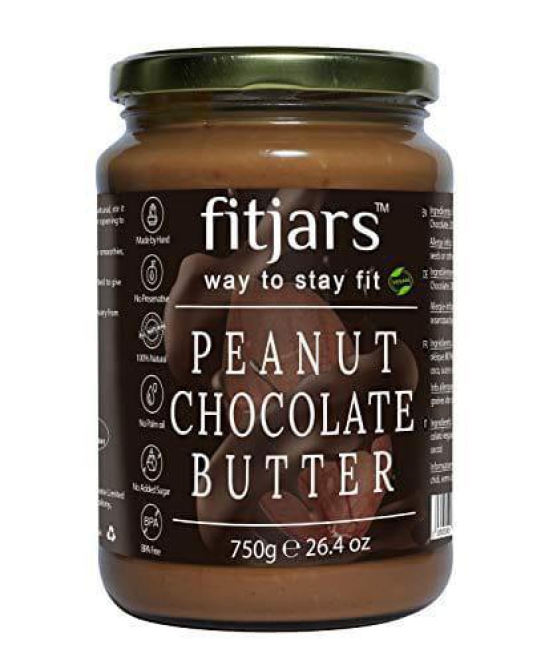 FITJARS Stone Crushed All Natural Peanut Chocolate Butter (Cocoa Powder),750 g