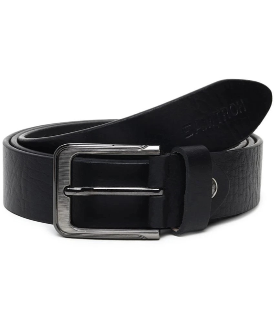 samtroh - Black Leather Mens Formal Belt ( Pack of 1 ) - None