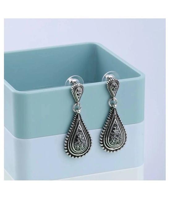 SILVER SHINE Oxidised silver Party Wear Dangle Earring For Women Girl - Silver