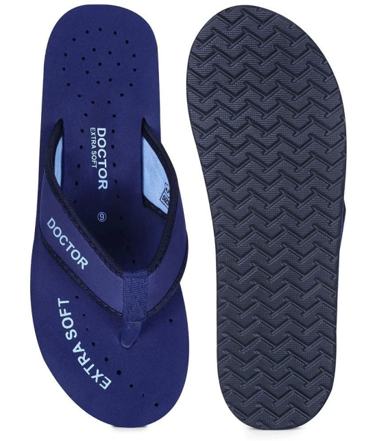 DOCTOR EXTRA SOFT - Blue Womens Thong Flip Flop - None