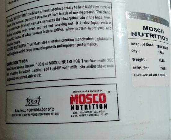 Mosco Nutrition bulk gainar... work..... bulk Gaining