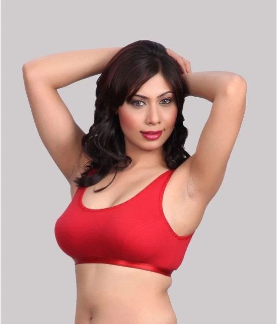 Kiran Enterprises Pack of 3 Cotton Non Padded Womens Everyday Bra ( Multicolor ) Sport Bra - None