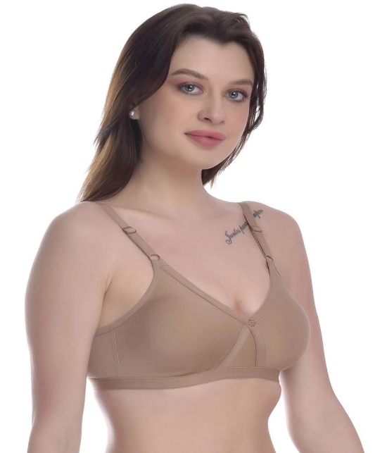 Elina Pack of 1 100% Cotton Non Padded Womens T-Shirt Bra ( Beige ) - None