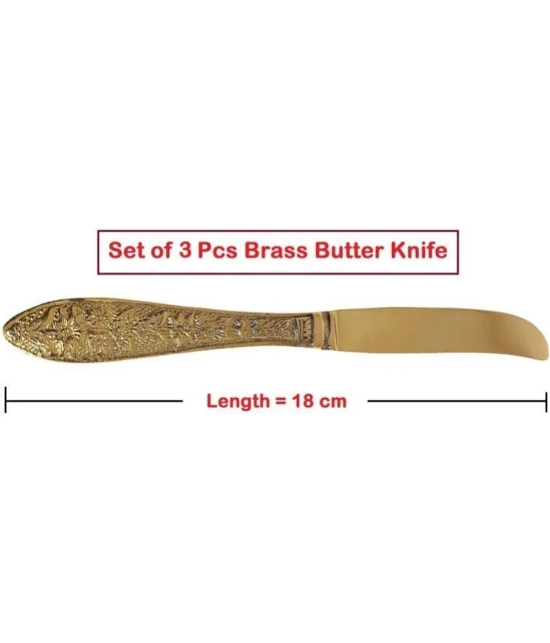 A & H ENTERPRISES - Brass Brass Table Knife ( Pack of 3 ) - Brass