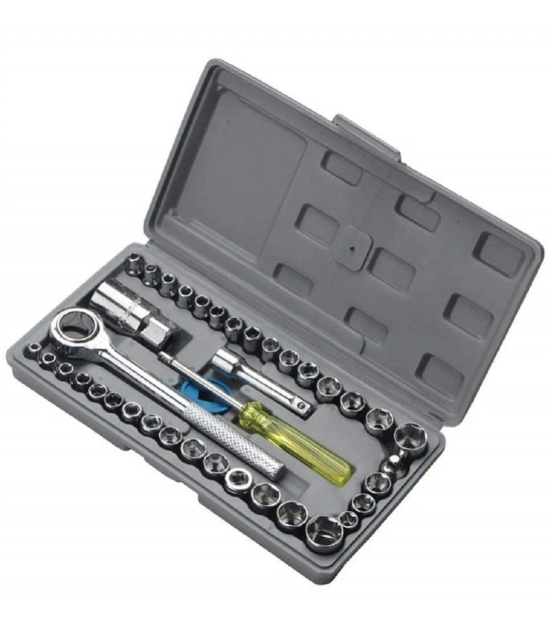 18-ENTERPRISE 40 in 1 Pcs Tool Kit & Screwdriver and Socket Set | 40-Piece Bit & Socket Set (Pack of 1).