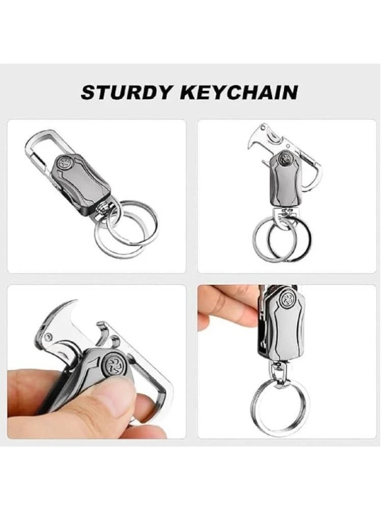 HINGOL Silver Mens Utility Keychain ( Pack of 1 )