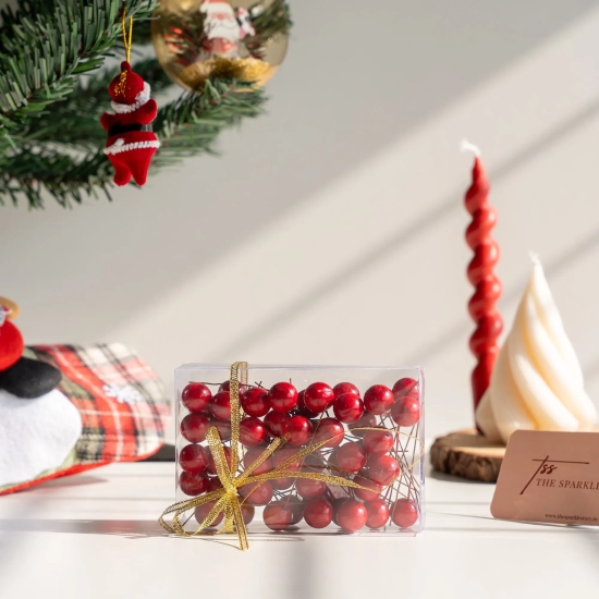 Christmas Berry - Set Of 50-Red