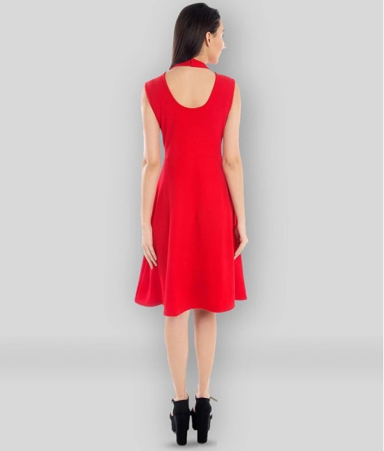 Addyvero - Red Cotton Blend Womens Fit & Flare Dress ( Pack of 1 ) - None