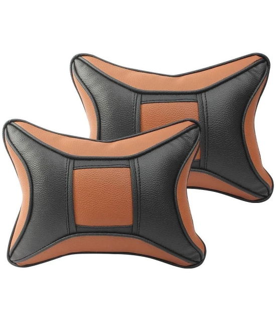 Auto Hub Neck Cushions Set of 2 Brown