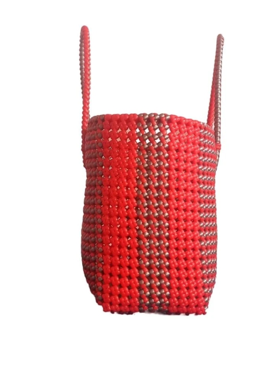 Sonchiraiya Wire Bag Red and Silvar Color