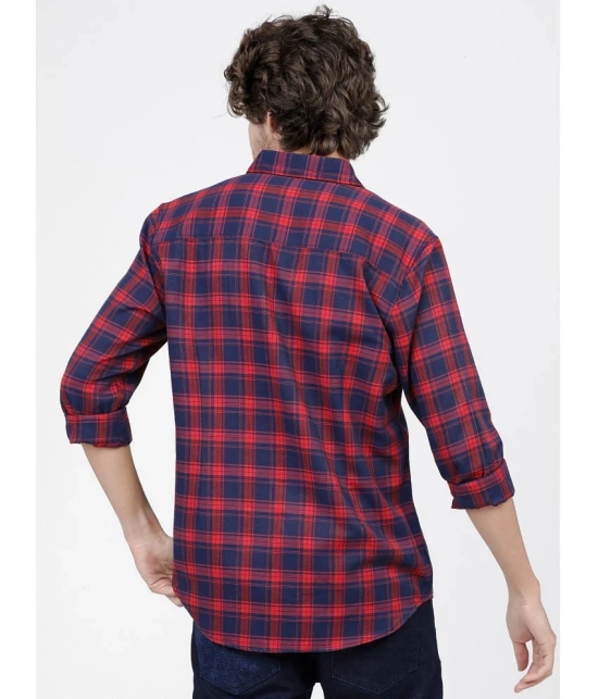 Ketch Polyester Slim Fit Checks Full Sleeves Mens Casual Shirt - Navy Blue ( Pack of 1 ) - None