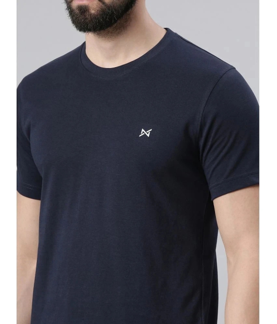 Force NXT - Navy 100% Cotton Regular Fit Mens T-Shirt ( Pack of 1 ) - None