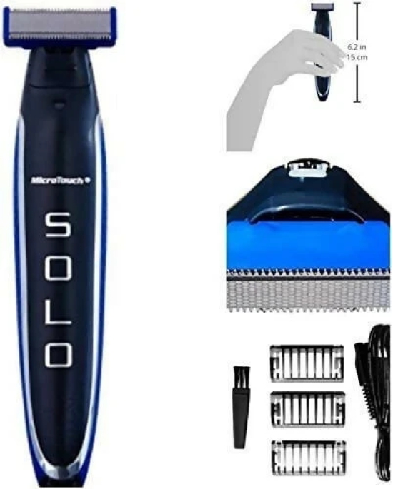 Micro Touch Solo Beard Trimmer for Men – Precision Grooming with 3 Trimming Combs