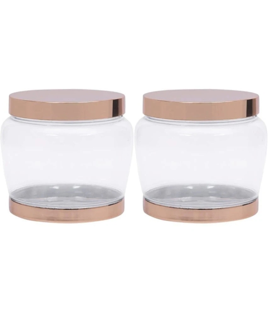 Jaypee Keep Tight Jars Plastic Copper Cookie Container ( Set of 2 ) - Copper