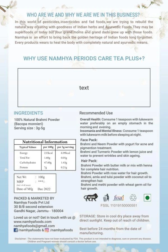 Buy NAMHYA Good For Sleep Tea - ANXIETY-MOOD-SLEEP (100g)