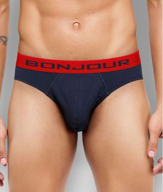 Bonjour - Navy Blue Cotton Blend Mens Briefs ( Pack of 1 ) - XXL