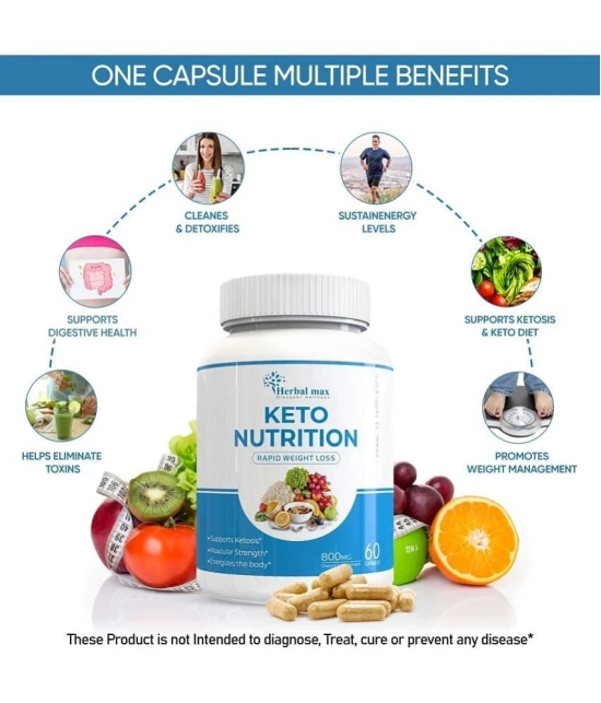 Herbal max Keto Nutriton Capsule 60 gm Fat Burner Capsule