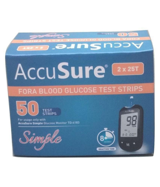 Accusure Simple Meter 50 strips pack only without Outer Box Expiry March 2024