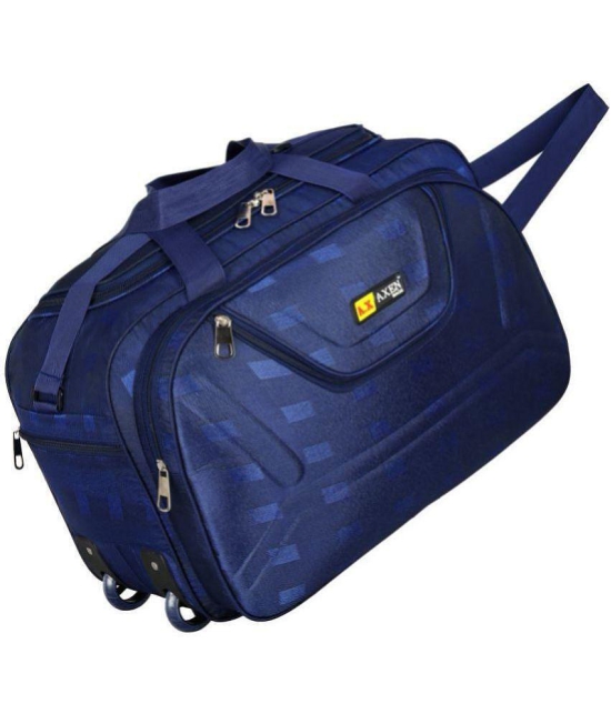 AXEN BAGS - Blue Polyester Duffle Trolley - Onesize