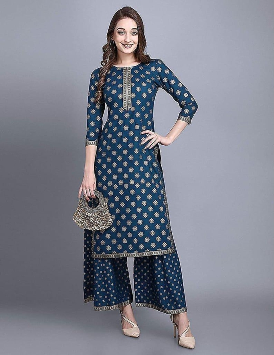 Women's Regular Rayon Kurti with Palazzo