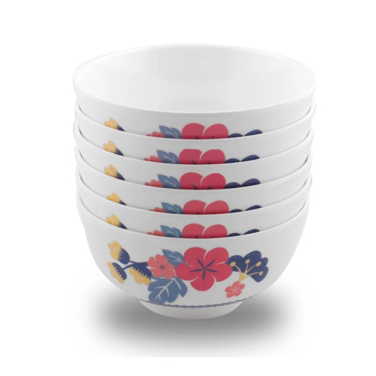 SUPERWARE, Bowl Set - HIBISCUS (4.0 Inches) | 6 Nos.-4.0 inches | Veg Bowl