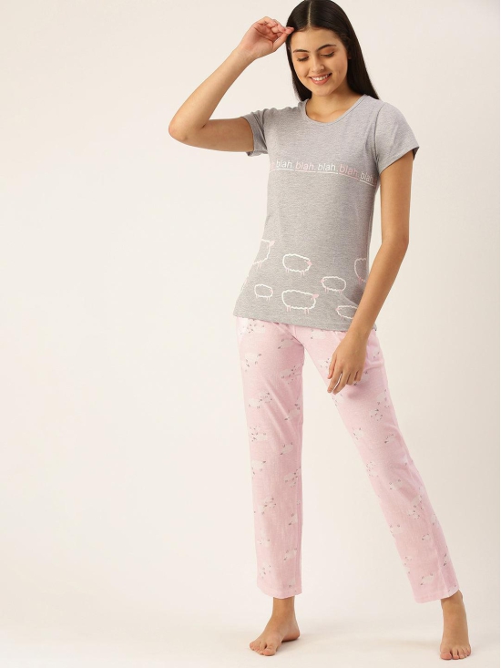 Women T-shirt & Pyjamas Nightsuit-M