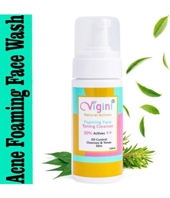 VIGINI TEA TREE FOAMING CLEANSER FACE WASH WITH TEA TREE & NIACINAMIDE FOR ACNE & PIMPLES-150ml