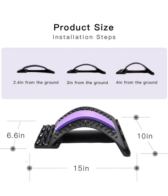 HORSE FIT Back Pain Relief Product Back Stretcher, Spinal Back Relaxation Device, Multi-Level Lumbar Region Back Support for Lower back - Multi Color