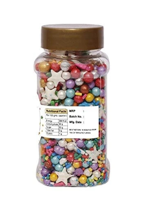 foodfrillz Party Mix, 125 g | Sugar Sprinkles for cake decoration