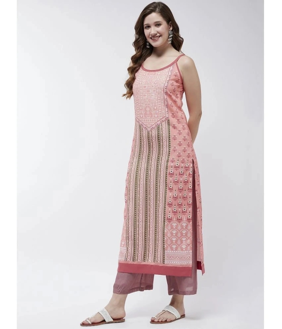 Pannkh - Pink Viscose Womens Straight Kurti ( Pack of 1 ) - None