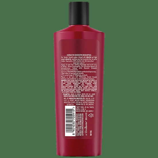 Tresemme Keratin Smooth Pro Collection Shampoo - Keratin & Argan Oil, Lower Sulphate Formula, Upto 100% Smoother Shiny Hair, 180 Ml