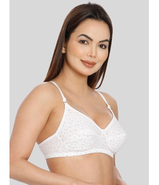 ILRASO - White Cotton Non Padded Women's T-Shirt Bra ( Pack of 1 ) - None