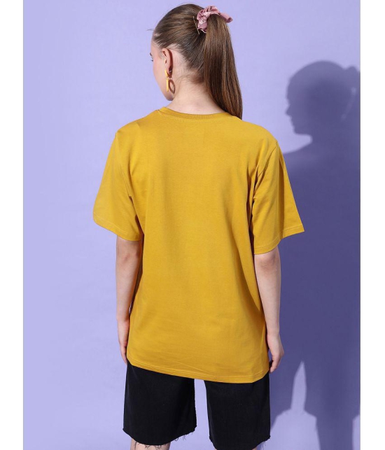 Difference of Opinion - Mustard Cotton Loose Fit Womens T-Shirt ( Pack of 1 ) - None