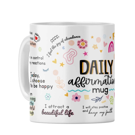 Daily Affirmations Coffee Mug-White