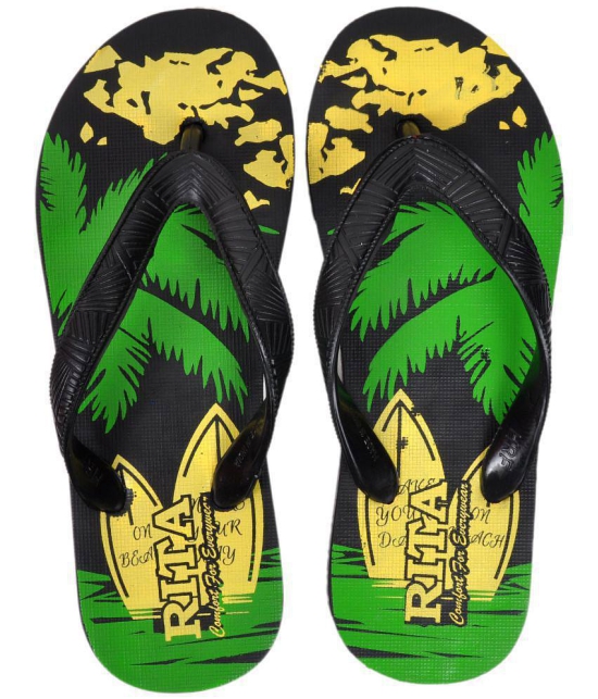 METAMORPH Black Flip Flops - None