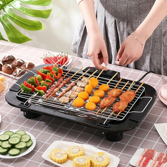 Versatile 2000W Dual-Purpose Barbecue Grill: Charcoal & Electric