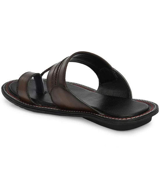 Leeport Brown Mens Daily Slipper - None