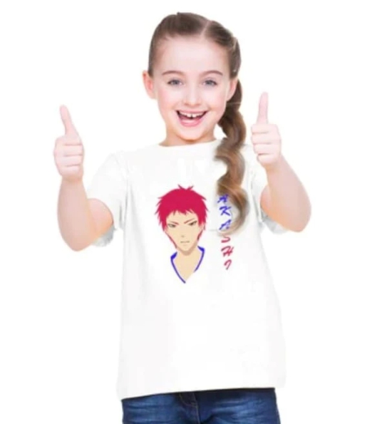 Girls Cotton Akashi Half Sleeve TShirt (White) PID41510