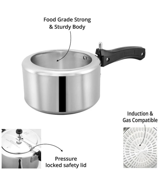 LEORON 2 L,3 L Aluminium InnerLid Pressure Cooker With Induction Base