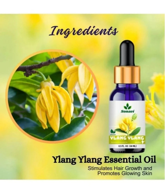 Sonavi Ylang-Ylang Stress Relief Essential Oil Green With Dropper 60 mL ( Pack of 2 )