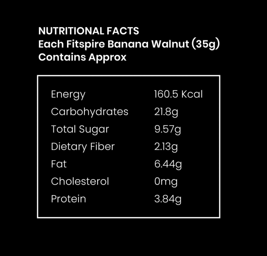 Energy Bar Banana Walnut-Pack of 10