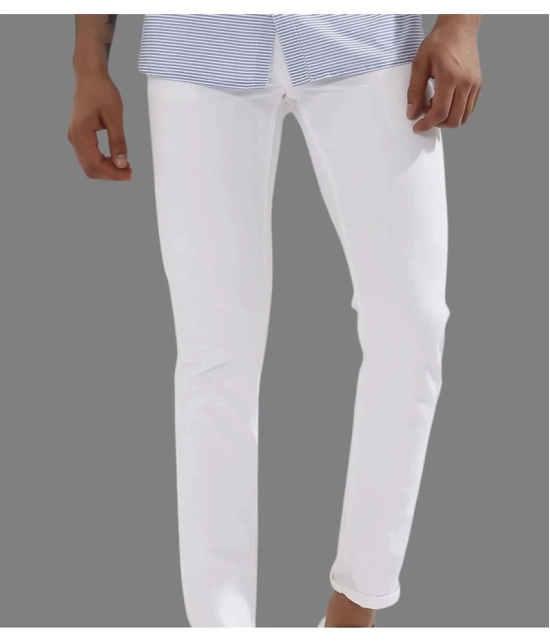 x20 - White Denim Skinny Fit Mens Jeans ( Pack of 1 ) - None